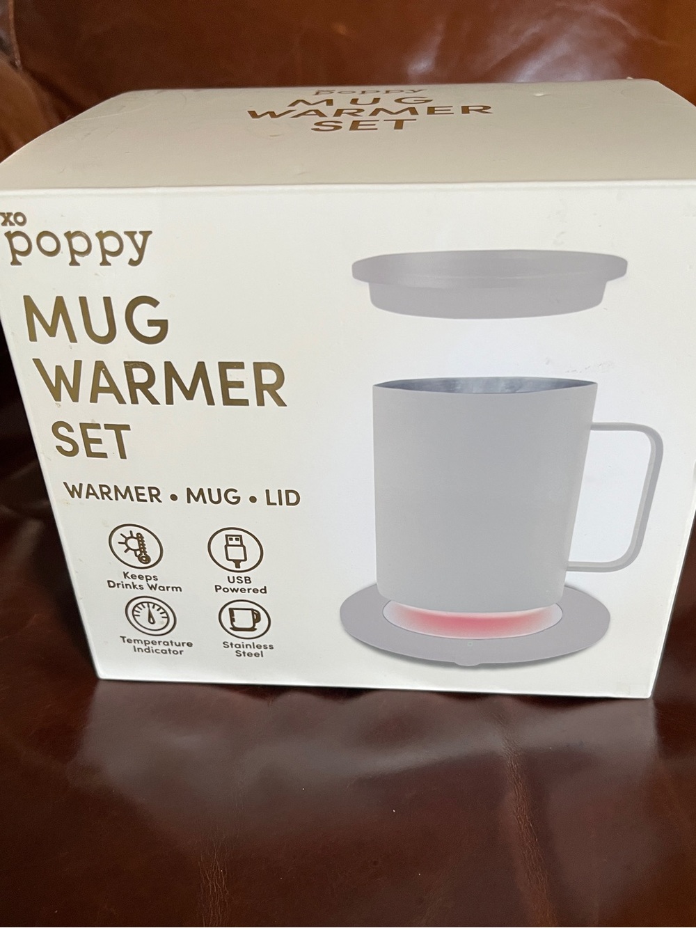 XO Poppy Mug Warmer Set - White